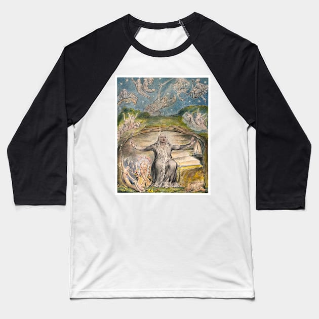 illustration to milton s l allegro and il penseroso 1820 - William Blake Baseball T-Shirt by Kollagio